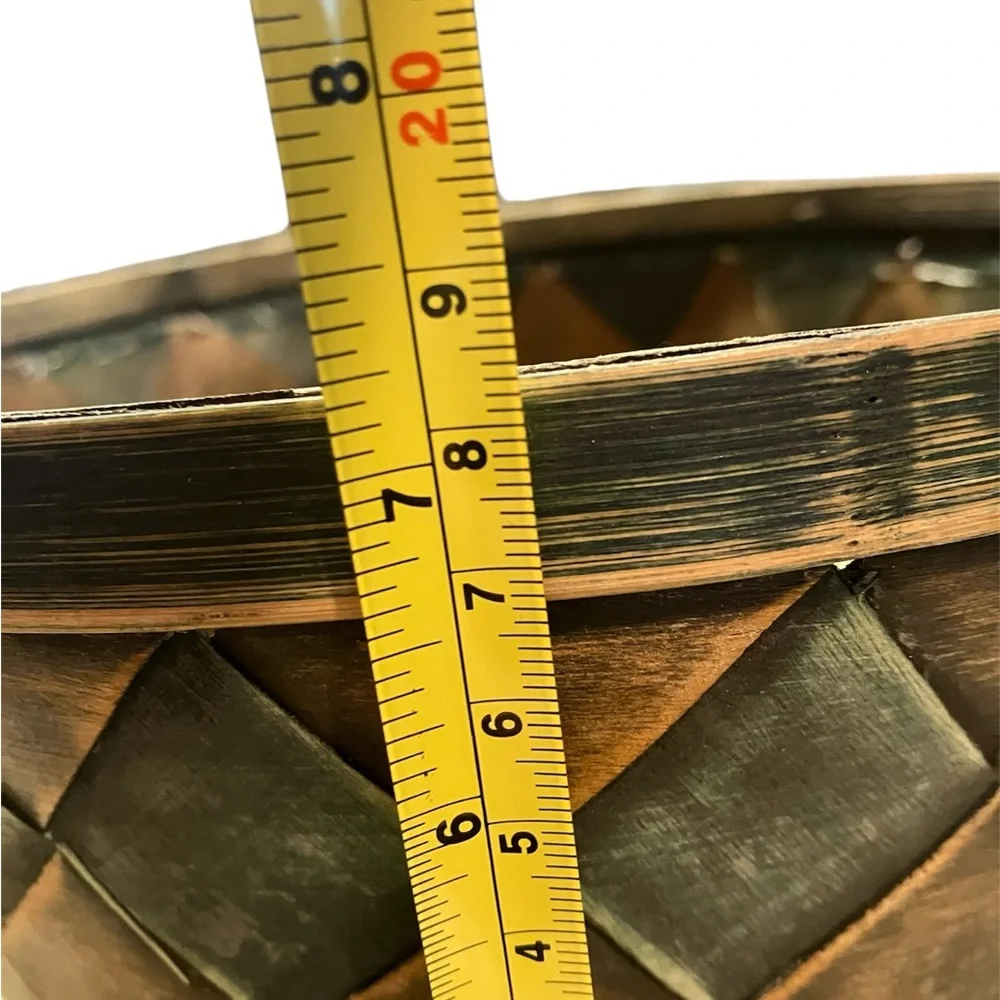 Rustic Thin Wood Planter Basket